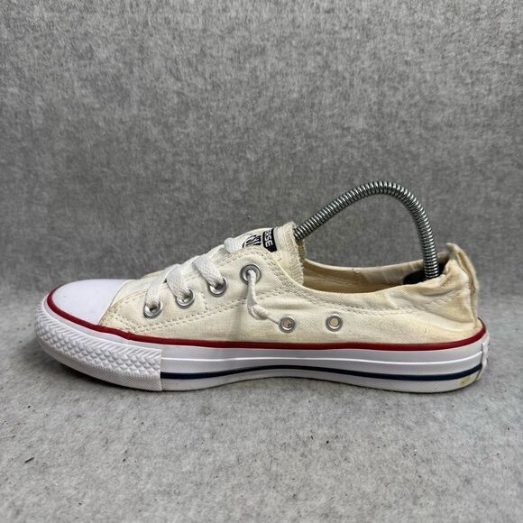 Converse Shoes Womens 7 Chuck Taylor All Star White Lace Up Casual Flat Sneakers - Picture 7 of 9